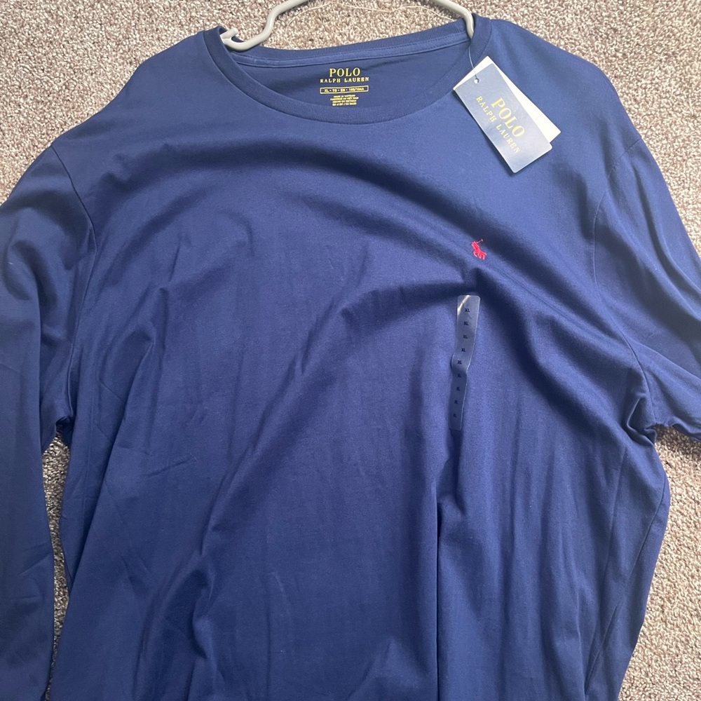 Polo Ralph Lauren Blue long sleeve with red horse